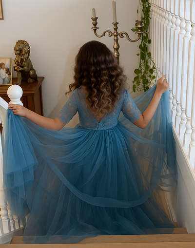 Blue Ivy in Dusty Blue ~ Party or Flower Girl Dress