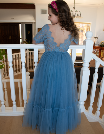 Blue Ivy in Dusty Blue ~ Party or Flower Girl Dress