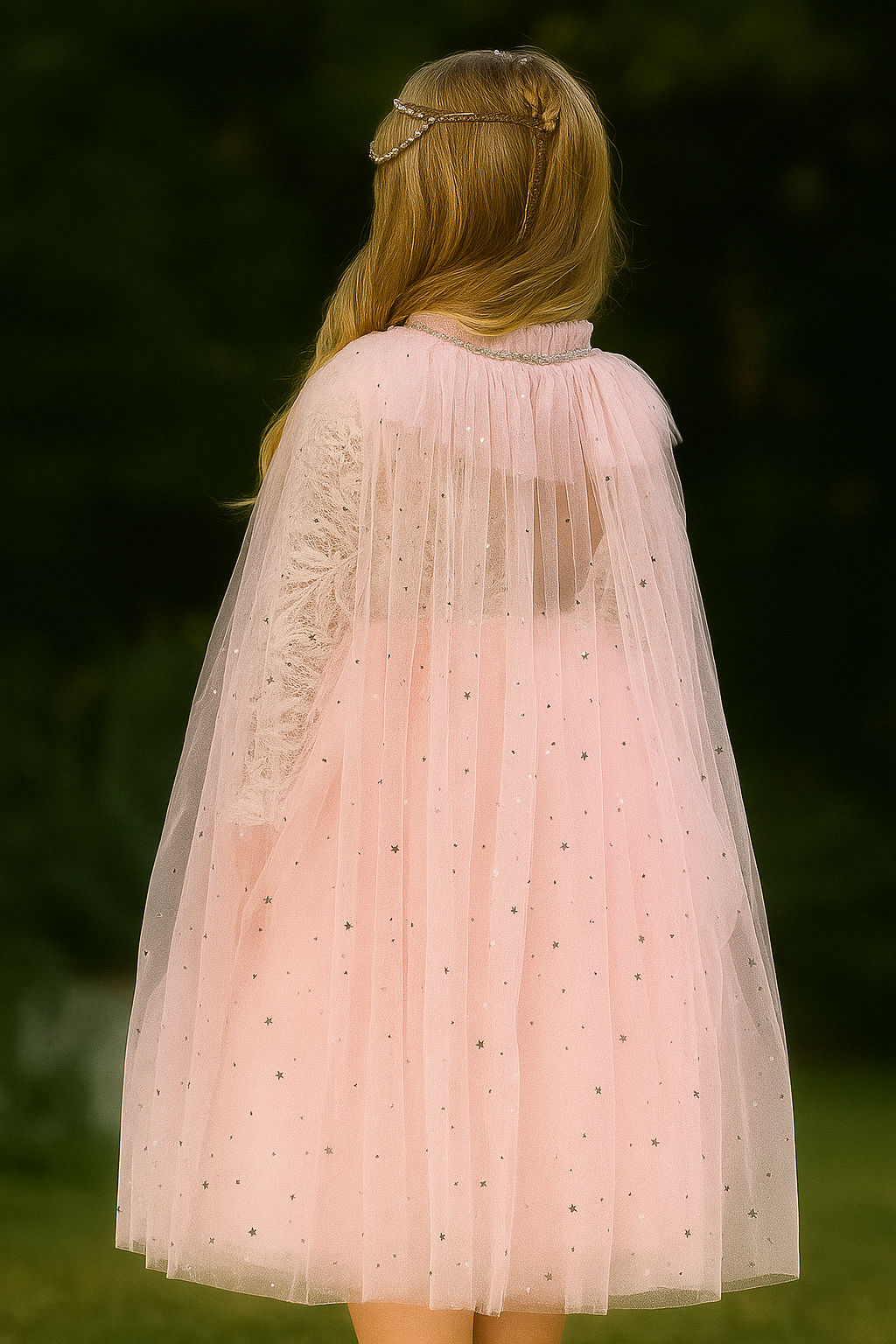 Posey Cape ~ A Perfect Christmas Gift For Girls with a Pink Satin Drawstring Bag