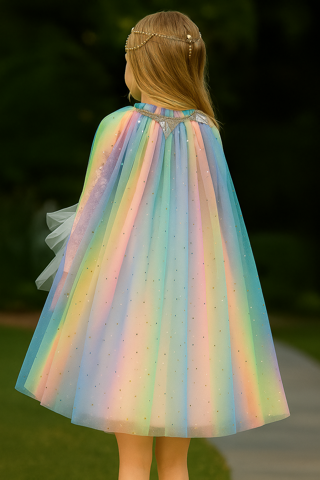 Unicorn Cape ~ A Perfect Christmas Gift For Girls with a Pink Satin Drawstring Bag