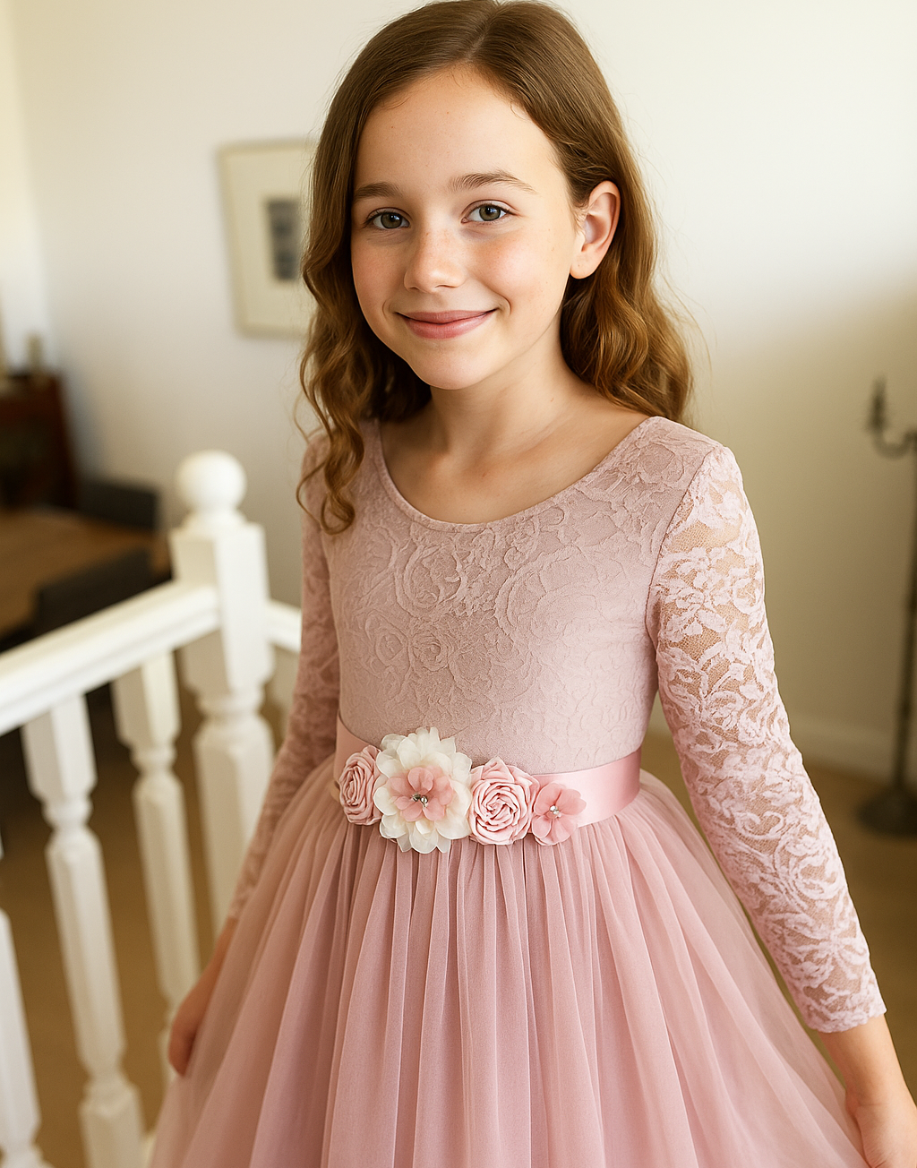 Celestial in Dusty Rose ~ Party or Flower Girl Dress
