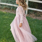 Celestial in Dusty Rose ~ Party or Flower Girl Dress with Flower Sash