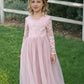 Celestial in Dusty Rose ~ Party or Flower Girl Dress with Flower Sash