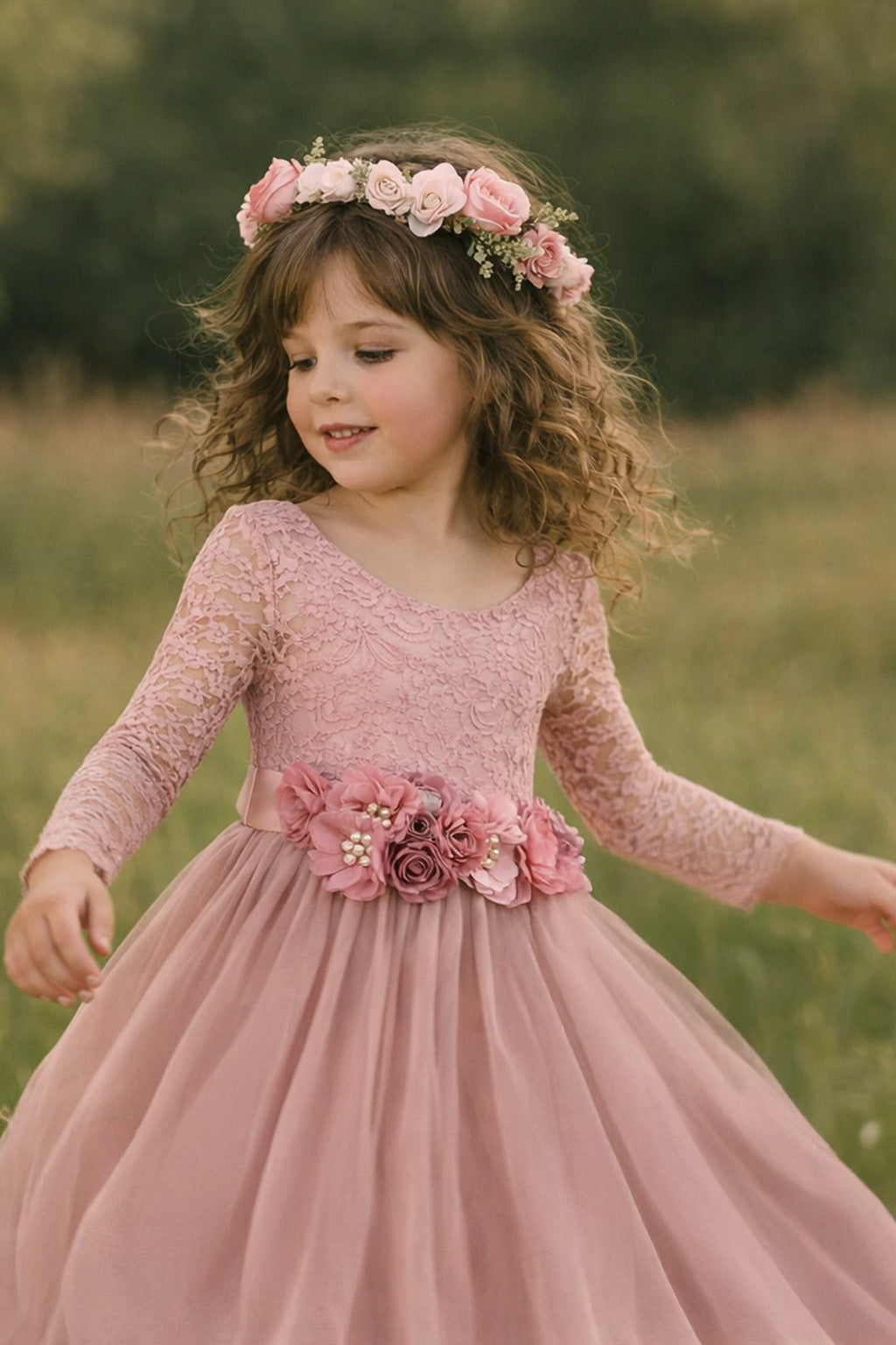 Rosie Satin Sash in Rose - Flower Girls