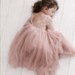 Celestial in Dusty Rose ~ Party or Flower Girl Dress with Flower Sash
