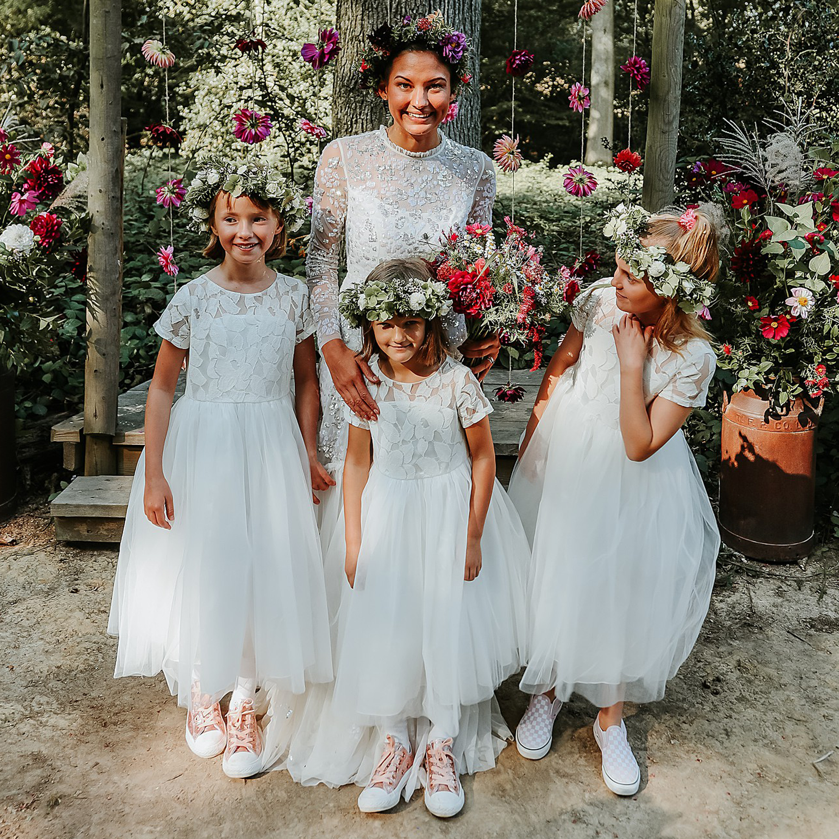 Cerri ~ Ivory White Flower Girl or Communion Dress