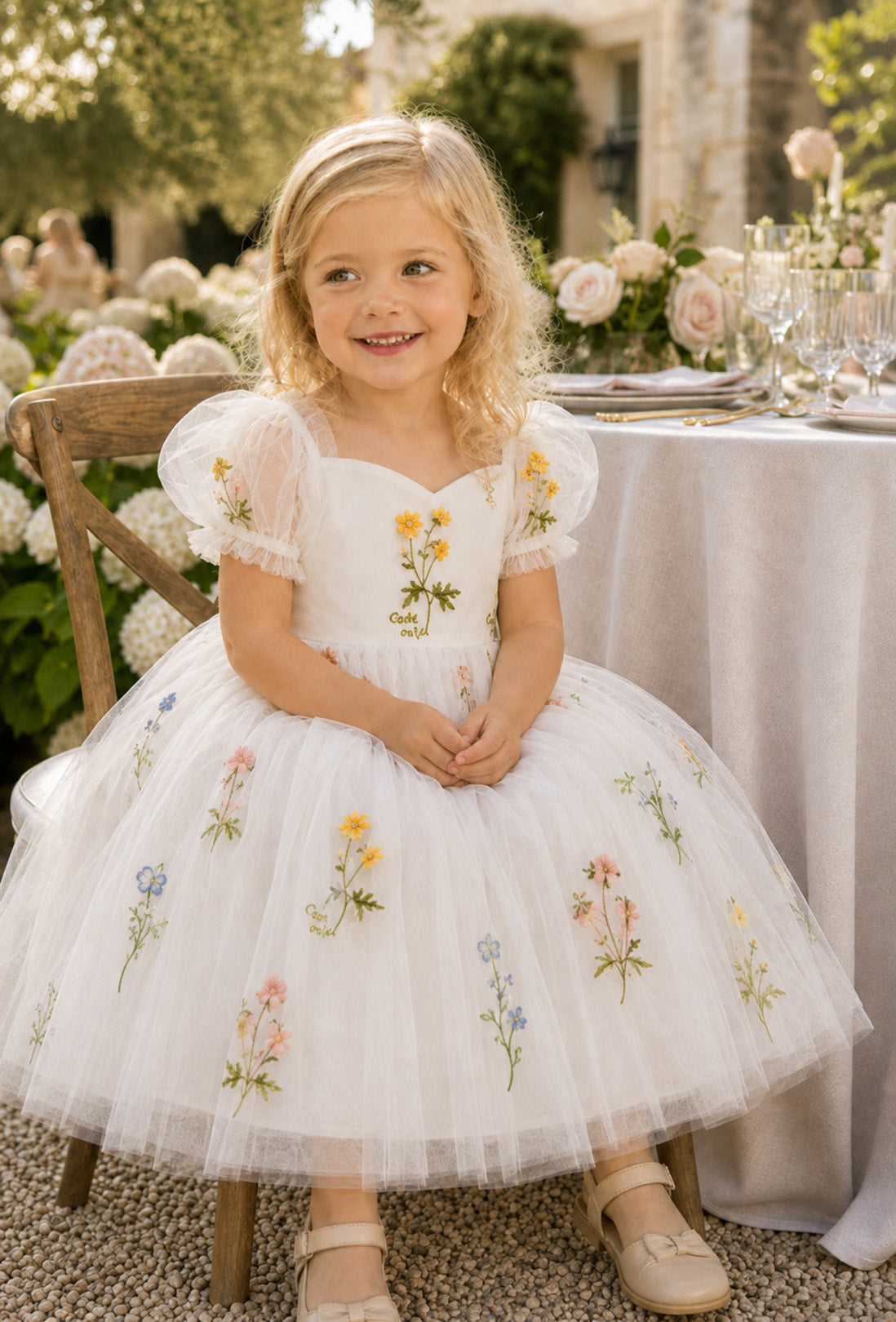 Charlee in Ivory White ~ Flower Girl /Party Dress