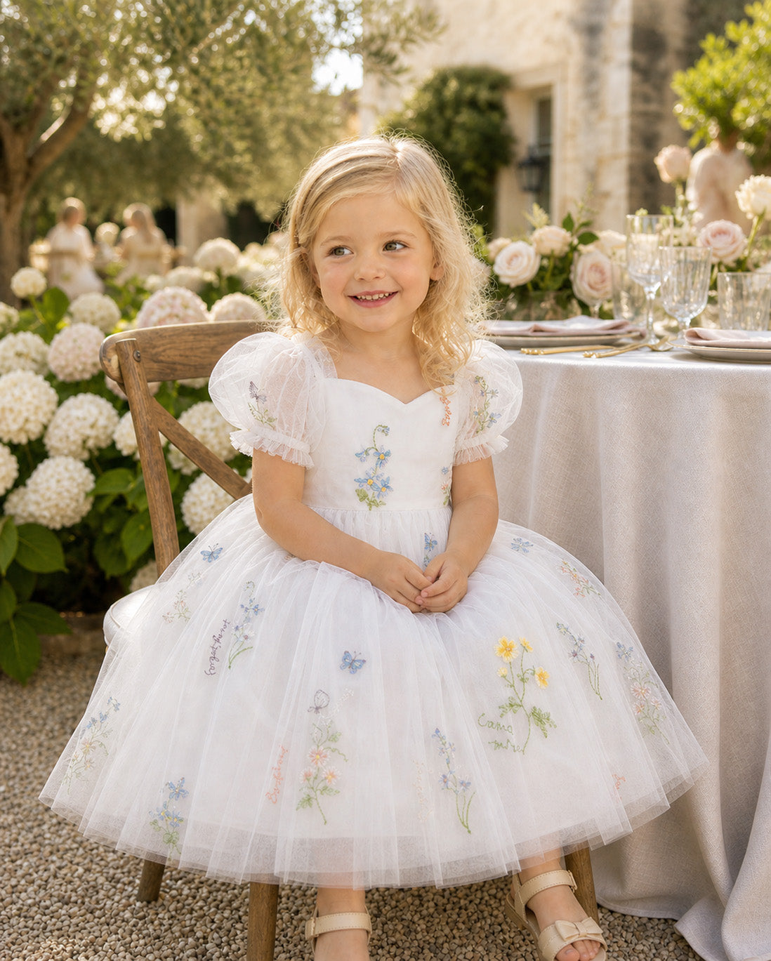 Charlee in Ivory White (Baby + Toddler) ~ Flower Girl /Party Dress