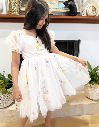 Charlee in Ivory White ~ Flower Girl /Party Dress