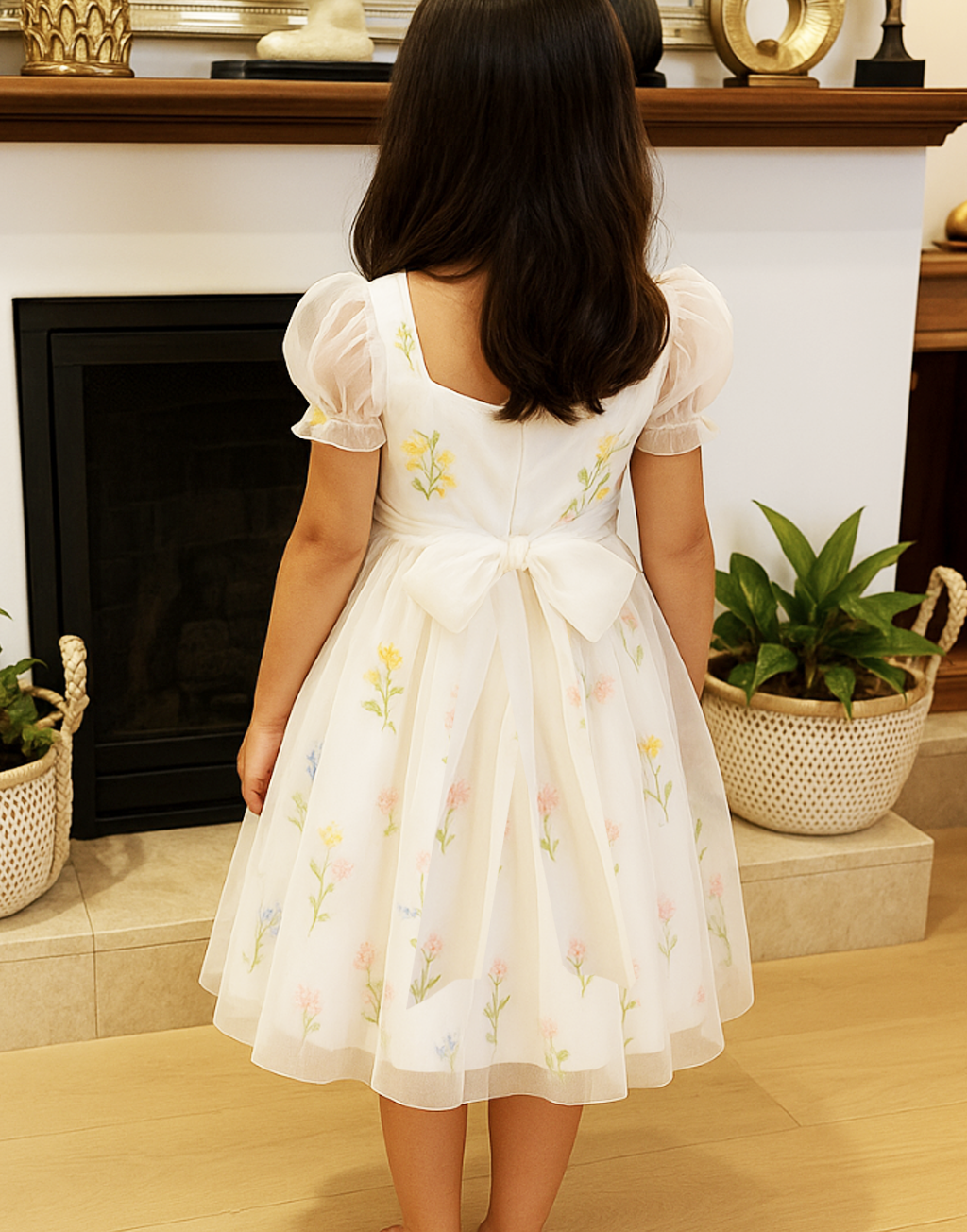 Charlee in Ivory White ~ Flower Girl /Party Dress