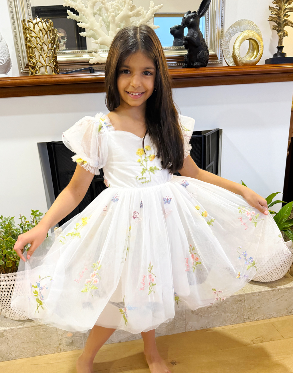 Charlee in Ivory White ~ Flower Girl /Party Dress