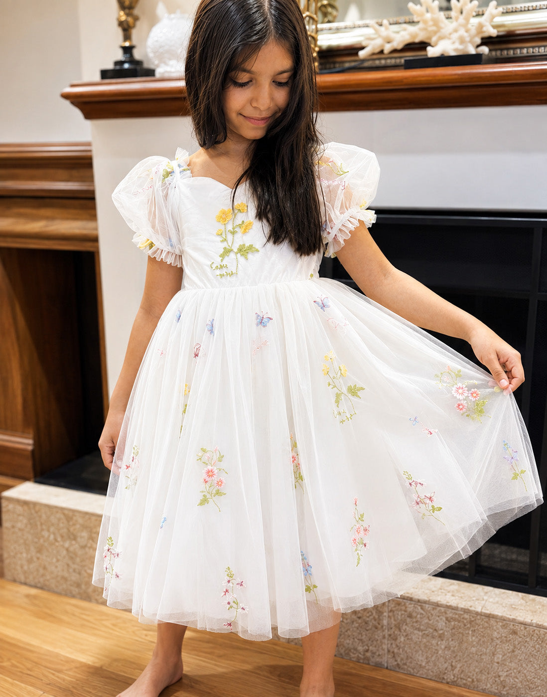 Charlee in Ivory White ~ Flower Girl /Party Dress