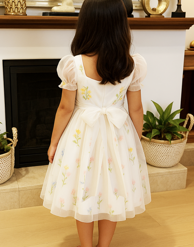 Charlee in Ivory White ~ Flower Girl /Party Dress