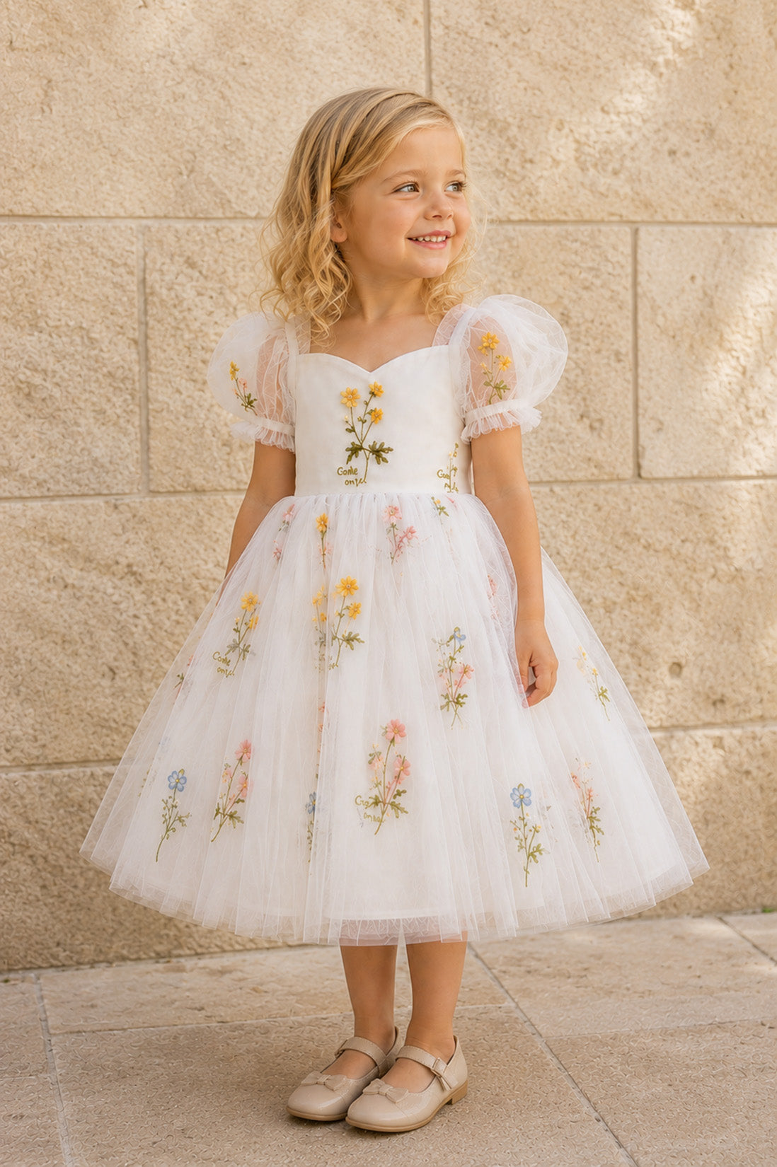 Charlee in Ivory White ~ Flower Girl /Party Dress