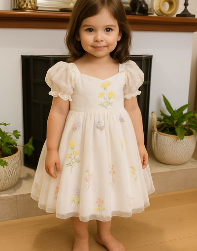 Charlee in Ivory White (Baby + Toddler) ~ Flower Girl /Party Dress