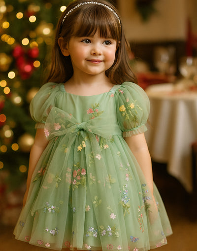 Charlee in Apple Green ~ Flower Girl /Party Dress
