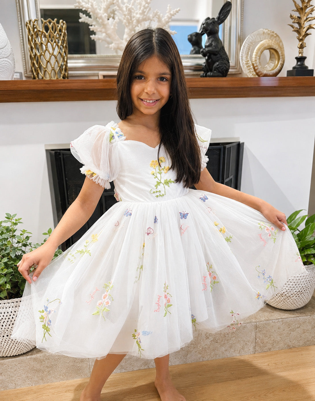 Charlee in Ivory White ~ Flower Girl /Party Dress