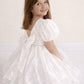 Cinnamon in White Party Girl or Flower Girl Dress