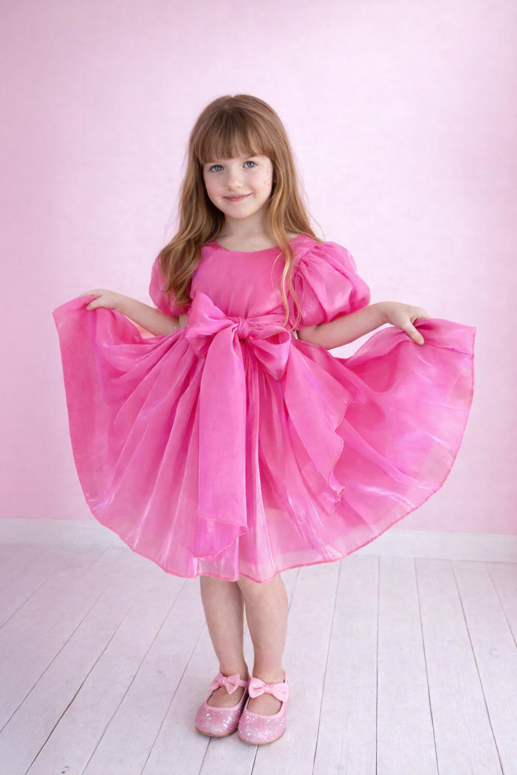 Cinnamon in Fuchsia Party Girl or Flower Girl Dress