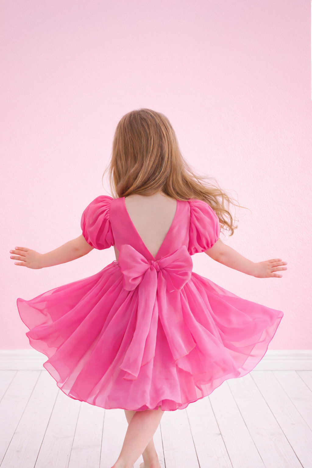 Cinnamon in Fuchsia Party Girl or Flower Girl Dress