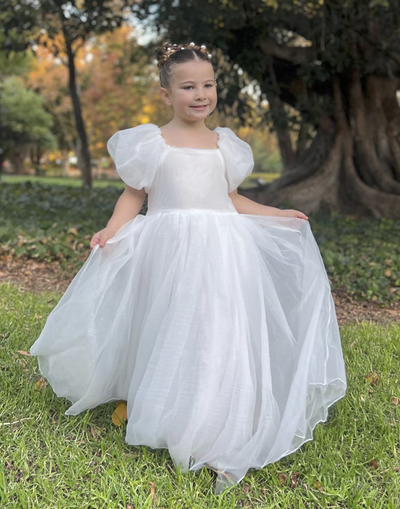Clara - White Communion on Flower Girl Dress
