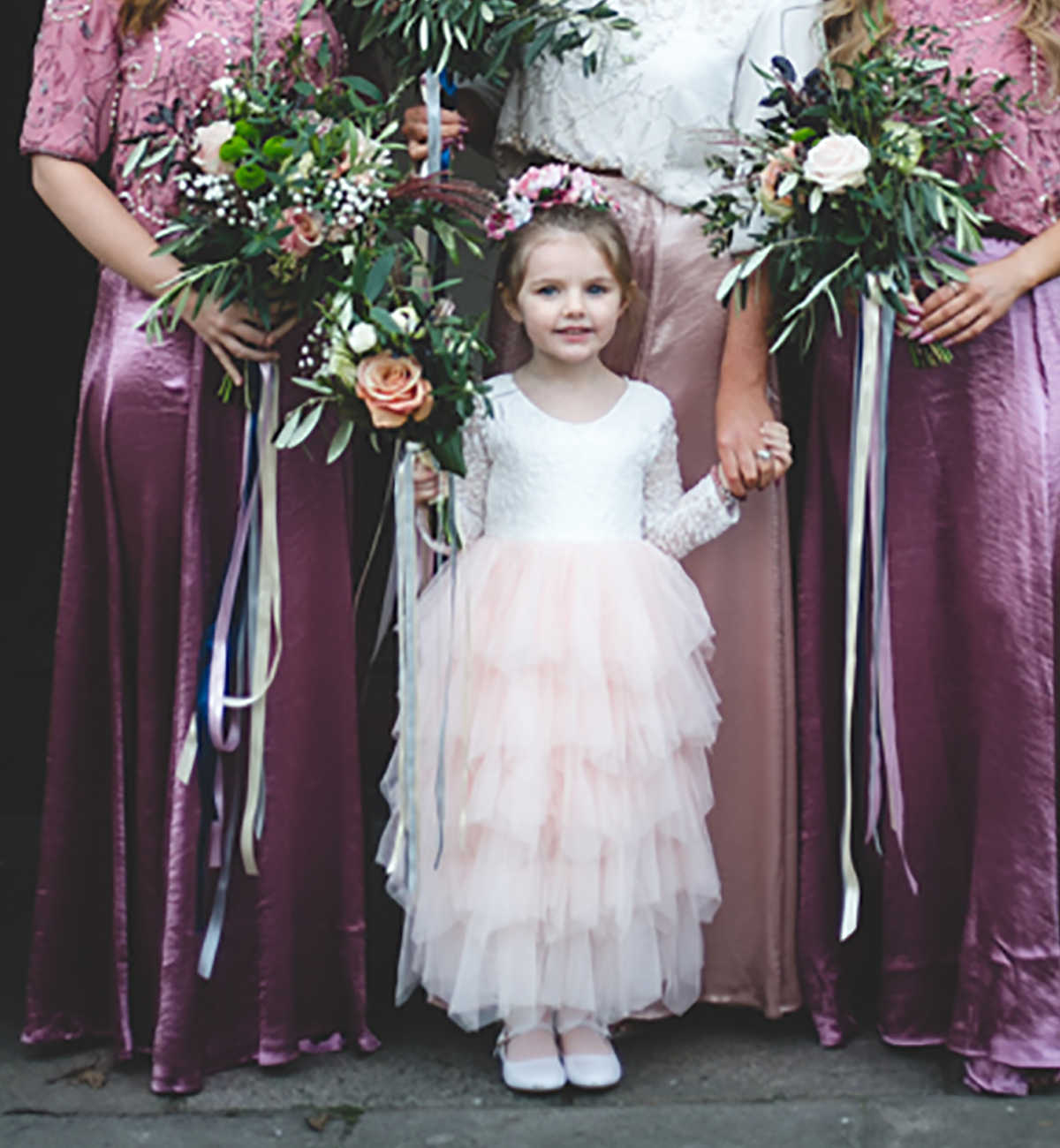 Coco in Blush/Apricot~ Luxurious Tulle Flower Girl | Party Dress