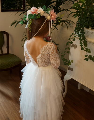 Coco in Ivory ~ Luxurious Tulle Flower Girl | Party Dress
