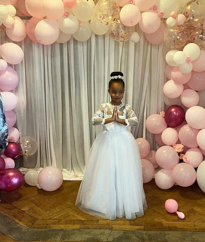 Cynthia in White - Flower Girl or Communion Dress