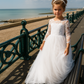 Cynthia in Ivory White (Baby + Toddler) - Flower Girl or Communion Dress