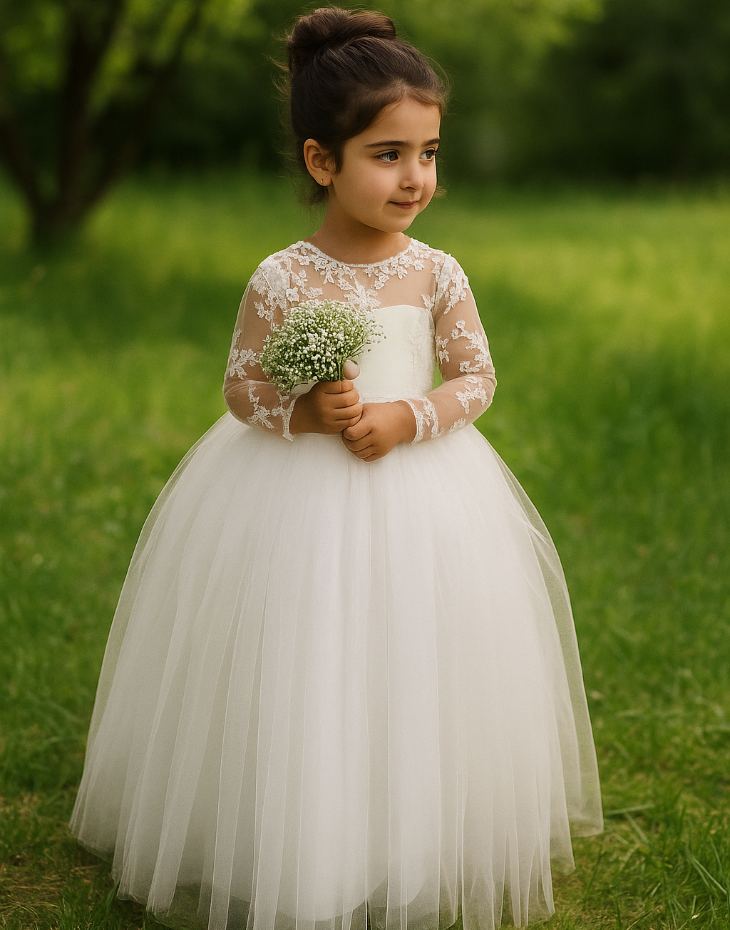 Cynthia in Ivory White (Baby + Toddler) - Flower Girl or Communion Dress