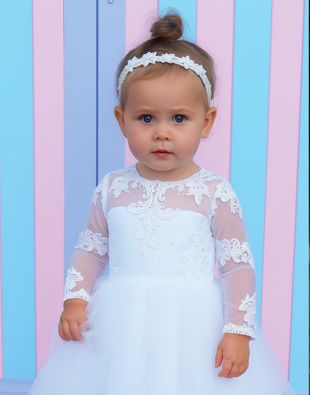 Cynthia in Ivory White (Baby + Toddler) - Flower Girl or Communion Dress