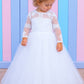 Cynthia in Ivory White (Baby + Toddler) - Flower Girl or Communion Dress