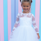Cynthia in Ivory White - Flower Girl or Communion Dress