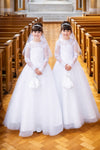 Cynthia in Ivory White - Flower Girl or Communion Dress