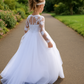 Cynthia in Ivory White (Baby + Toddler) - Flower Girl or Communion Dress