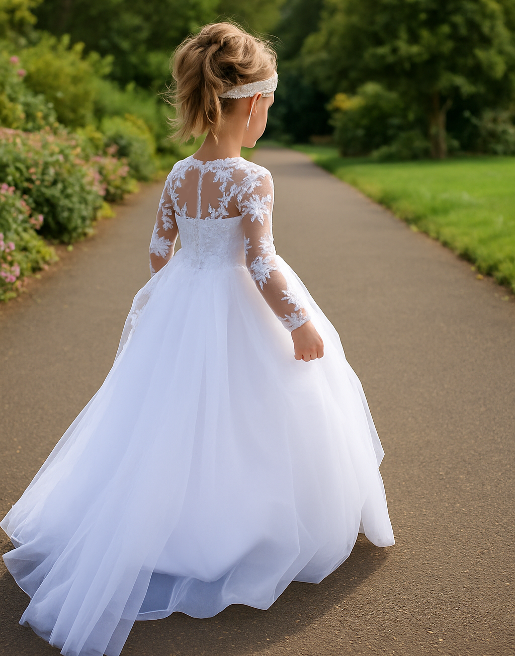Cynthia in Ivory White (Baby + Toddler) - Flower Girl or Communion Dress