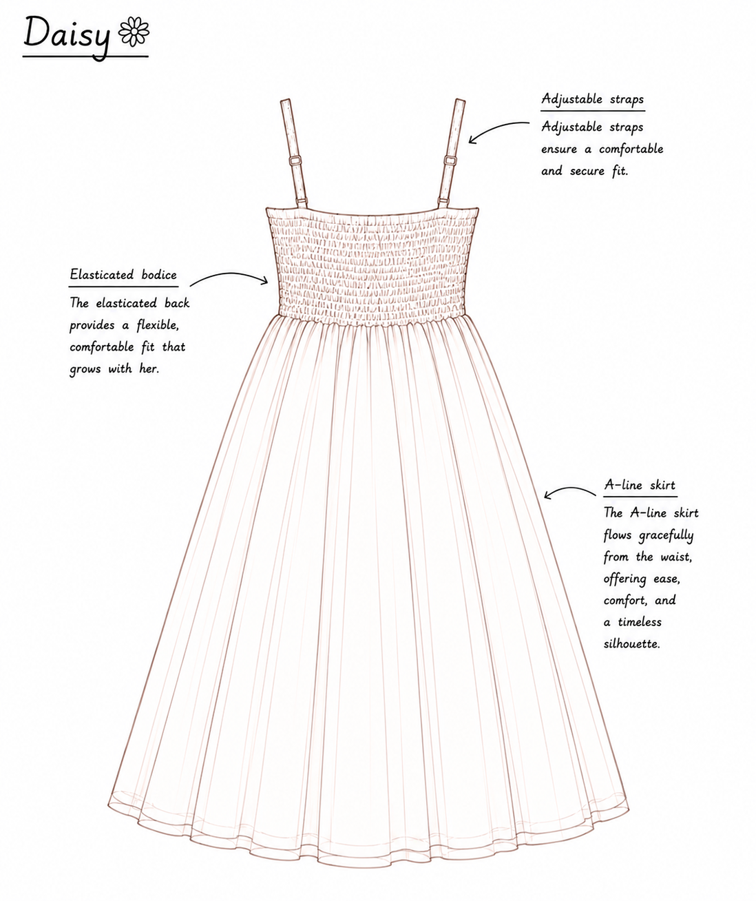PREORDER - Daisy ~ Ivory White Party Girl Dress /Flower Girl Dress