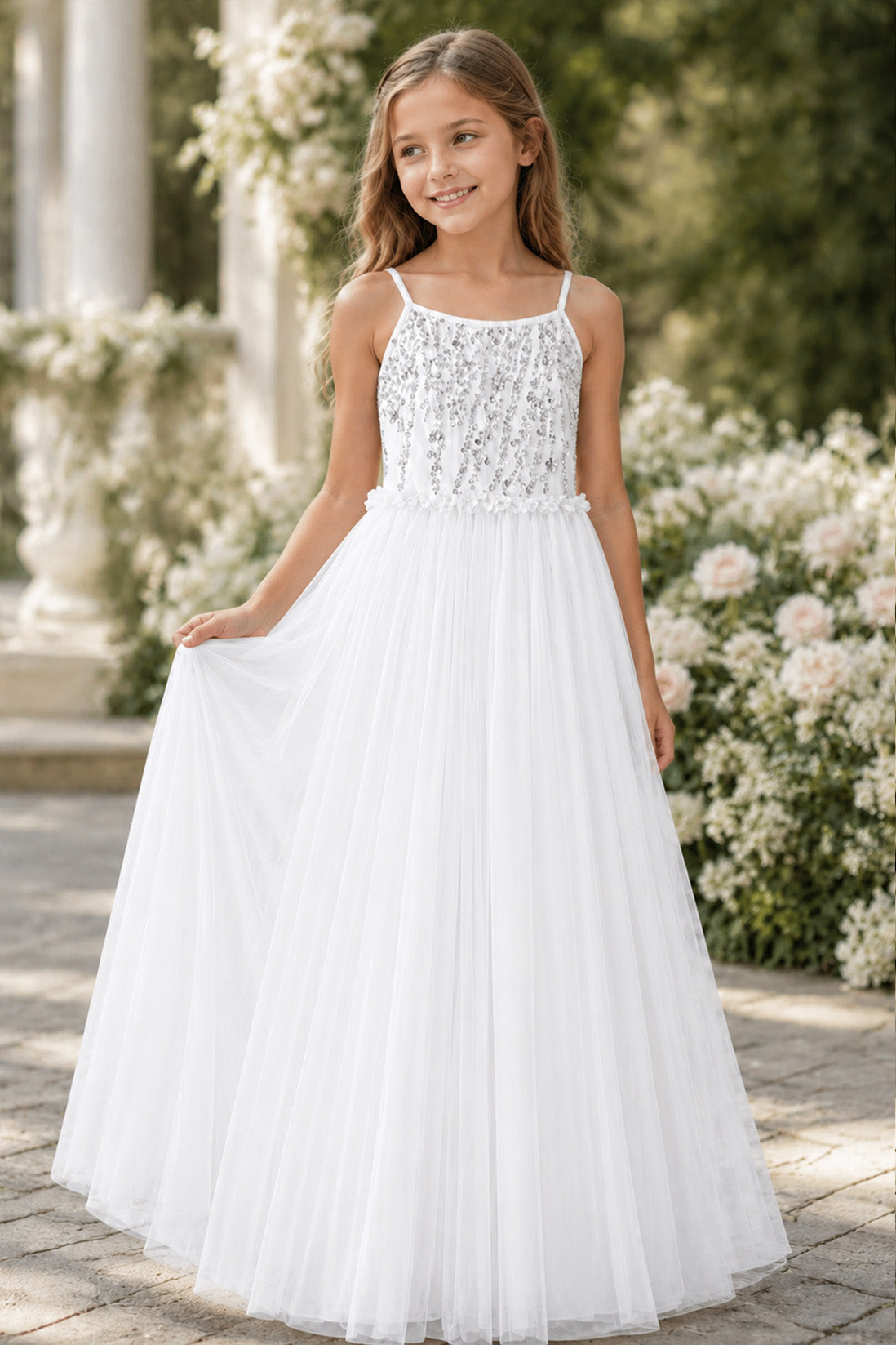 Daisy ~ Ivory White Party Girl Dress /Flower Girl Dress
