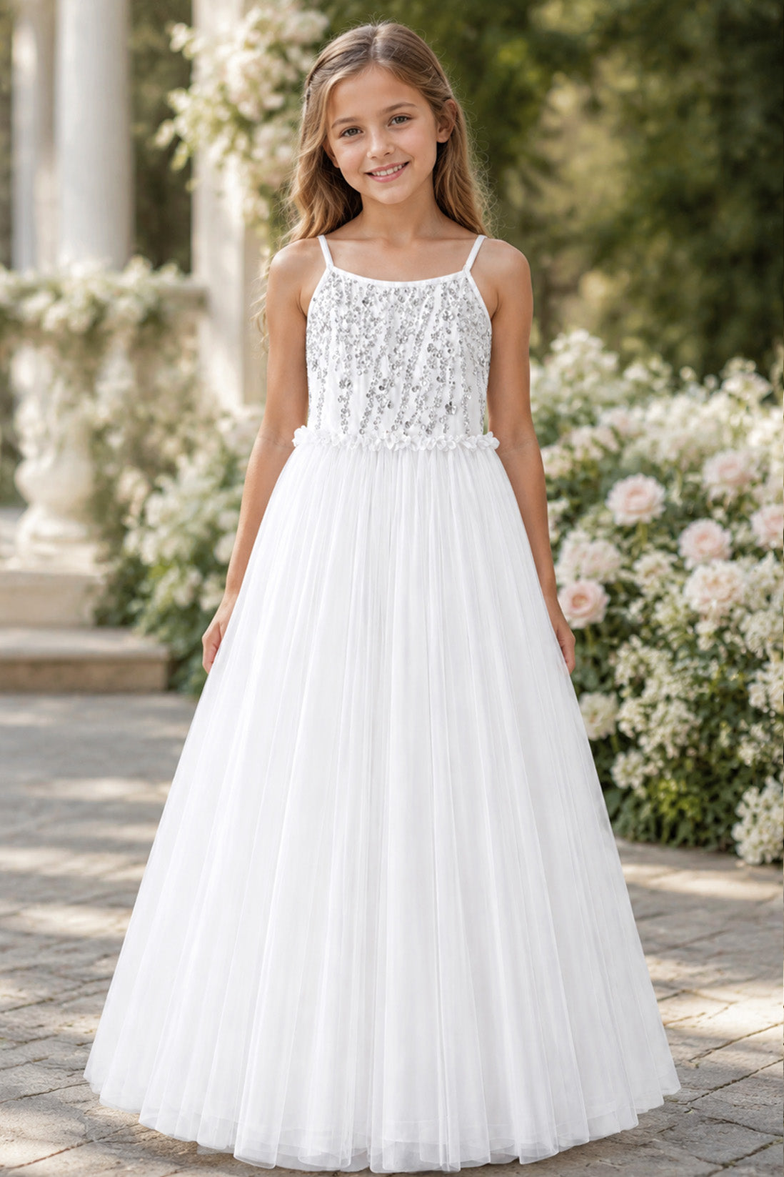 Daisy ~ Ivory White Party Girl Dress /Flower Girl Dress