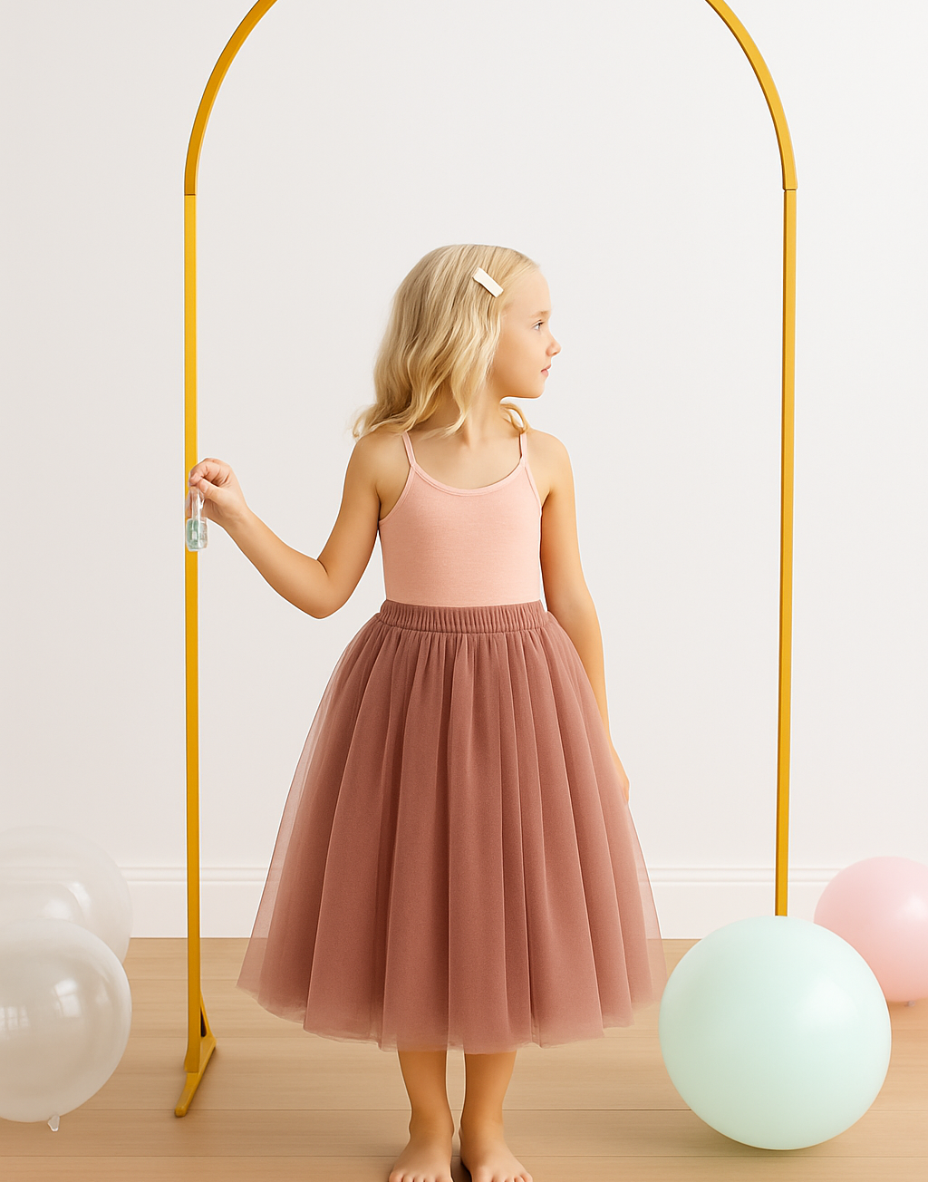 Enchanted Ruffle Tutu in Dusty Rose