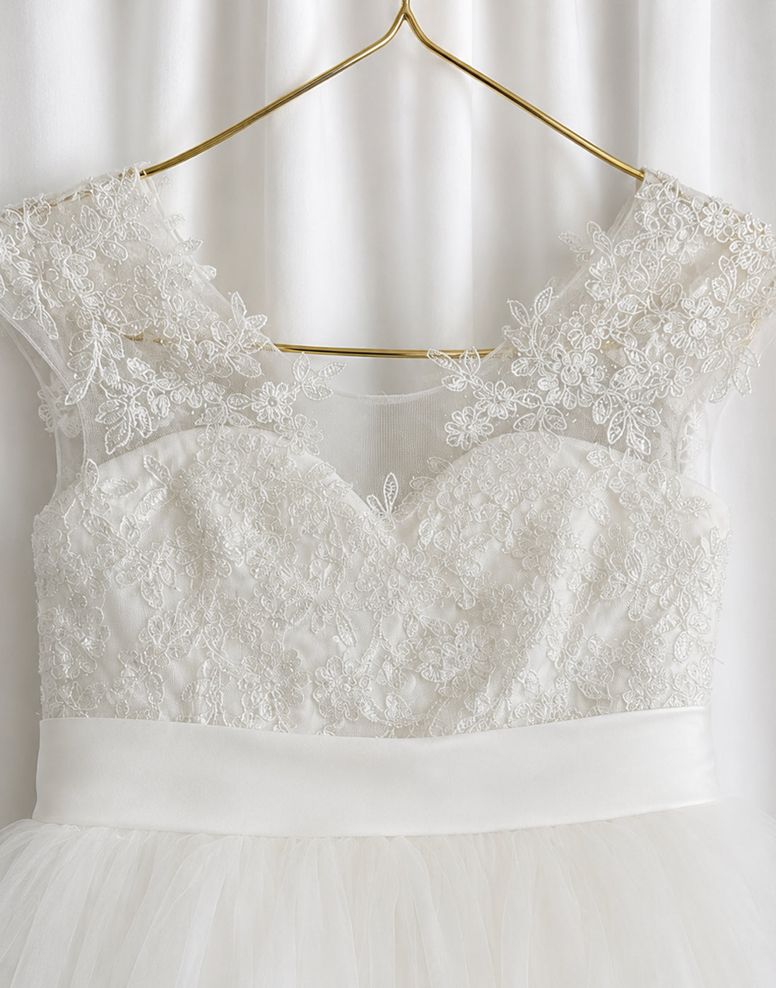 Elizabeth in Ivory White - Flower Girl or Ceremonial Dress