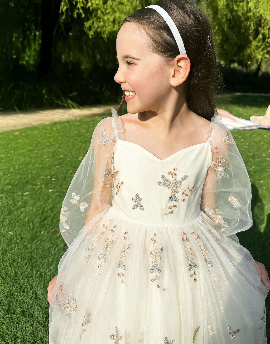 Elizabeth ~ Ivory White Party or Flower Girl Dress
