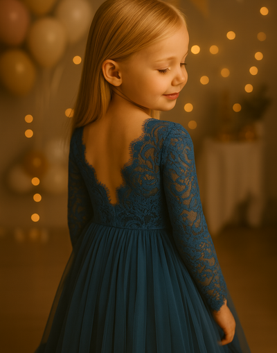 Elodie in Dusty Blue ~ Party or Flower Girl Dress