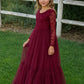 Elodie in Burgundy ~ Party or Flower Girl Dress