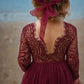Elodie in Burgundy ~ Party or Flower Girl Dress