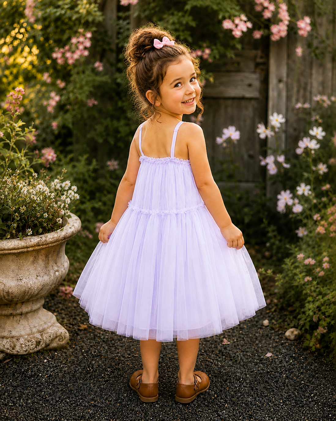 PREORDER Elsie in Lavender Tulle Party Girl Dress
