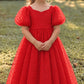 Elvene in Spotty Red Xmas Party Dress