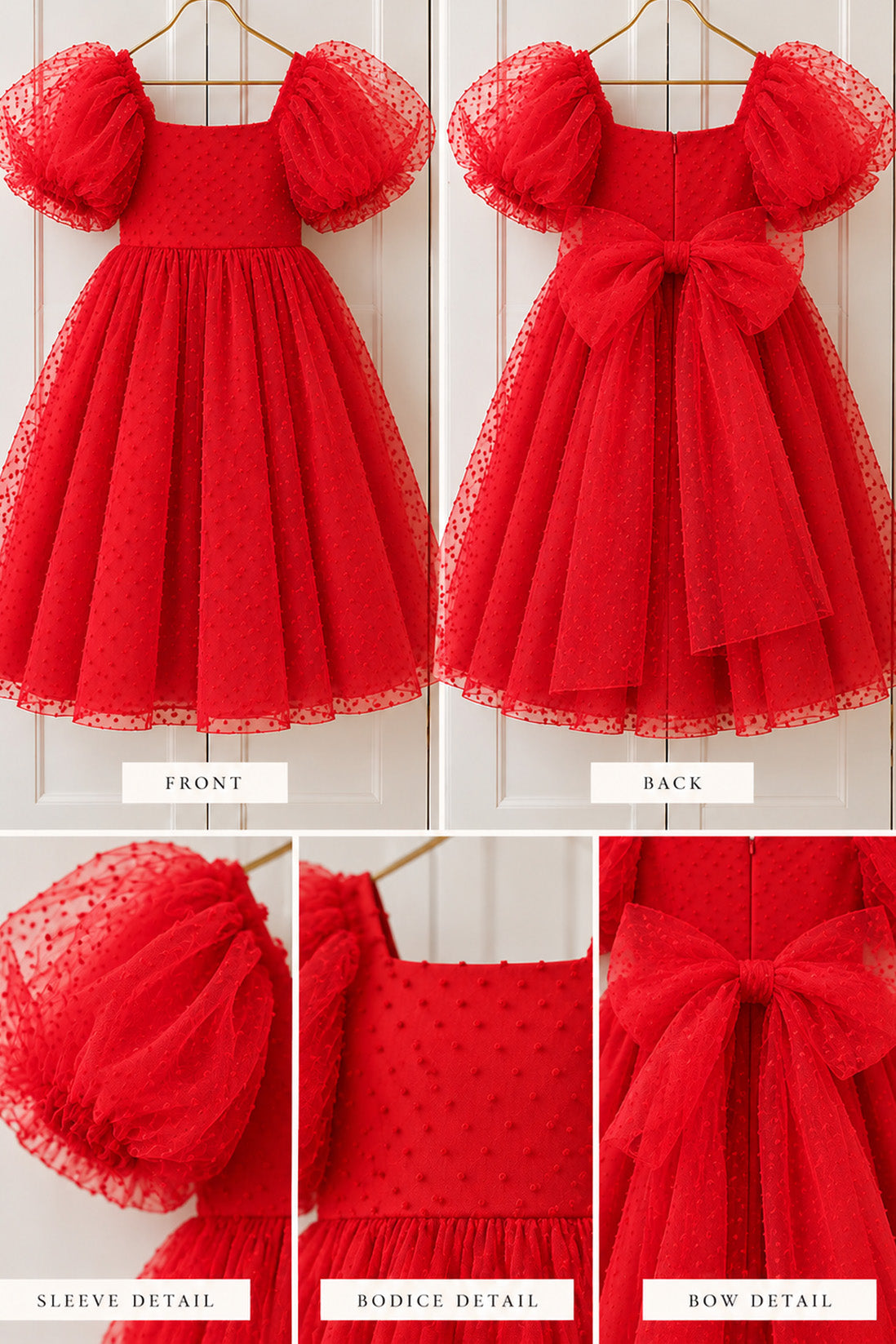 Elvene in Spotty Red Xmas Party Dress