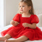 Elvene in Spotty Red Xmas Party Dress {Baby + Toddler}