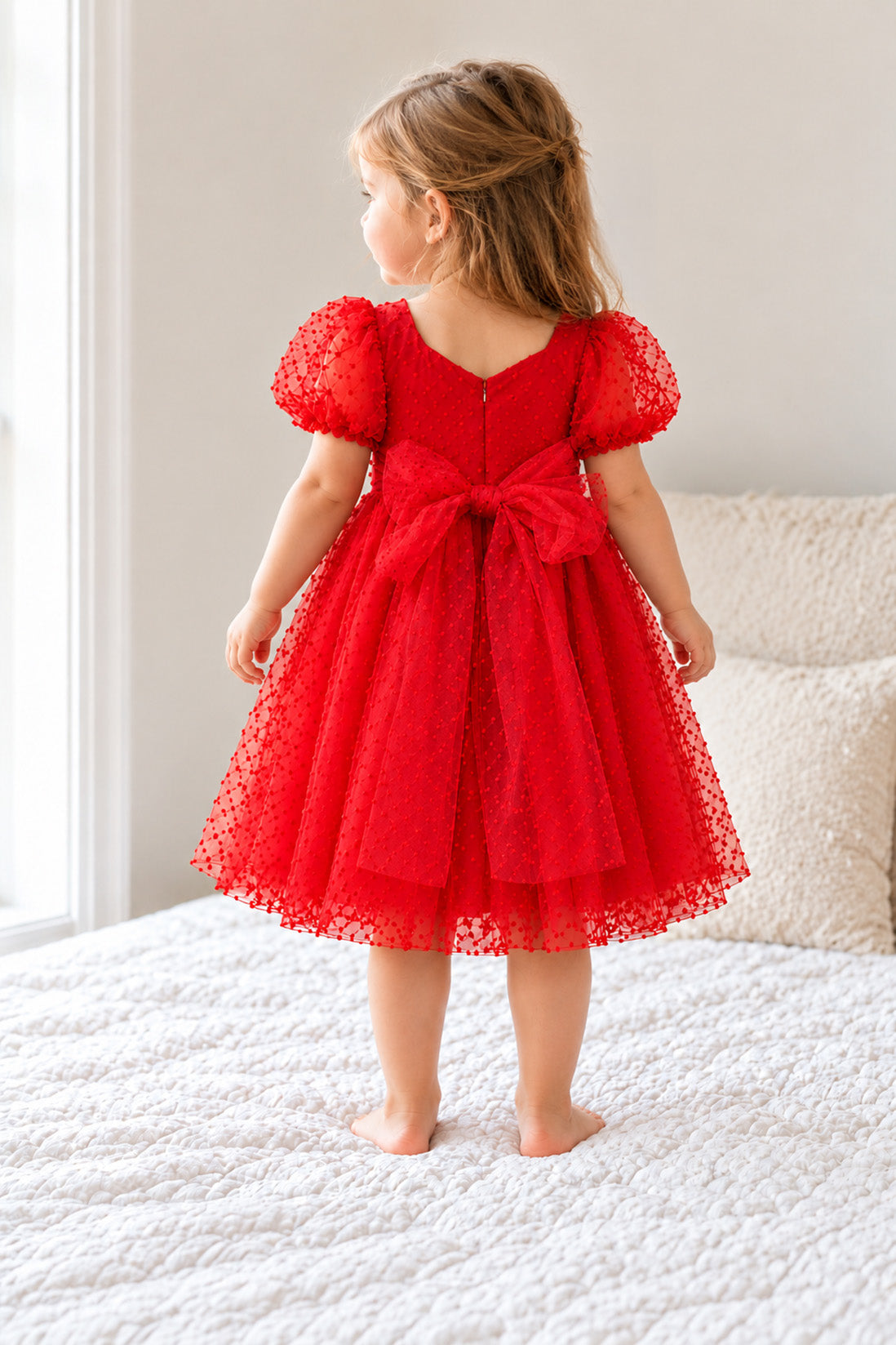Elvene in Spotty Red Xmas Party Dress {Baby + Toddler}